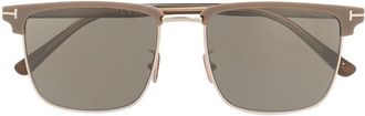 Tom Ford Eyewear tinted straight-arm sunglasses - men - Acetate/Metal - 55 - Brown