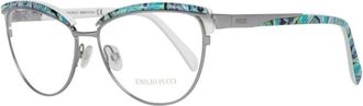 Pucci Glasses, female, Gray, Size: ONE SIZE Metal Glasses Frames