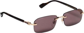 Gucci Accessoires, Heren, Geel, ONE Size, Rimloze zonnebril