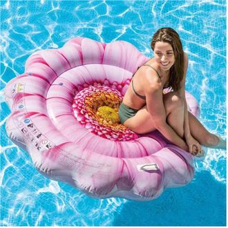 Trade Shop Trade Shop - Materassino Isola Gonfiabile Stampa Margherita Pvc Mare Piscina 142 X 142 Cm