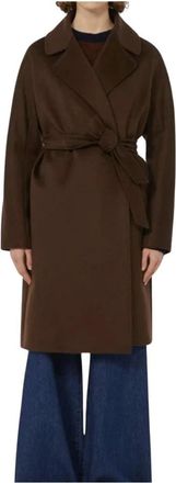 Max Mara Corte Coat - Dames - Jas met riem - Bruin - S - Wol - Jassen