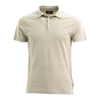 Zanone Polo Shirts, male, Beige, Size: 3XL Polo MC
