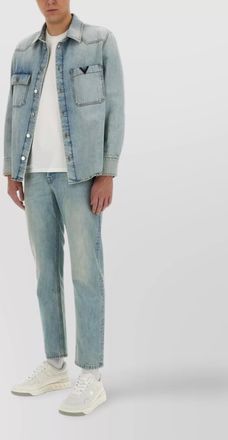 Valentino denim cutout shirt jacket