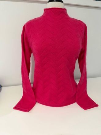 Tyler B&ouml;e Womens Cashmere Basketweave Sweater In Pink
