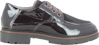 DL Sport Gestreepte Schoenen 7249 - Dames - Veterschoenen - Bruin - 36 EU - Leer - Schoenen