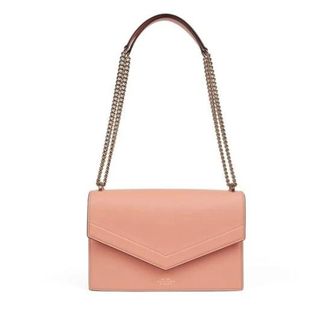 Smythson Panama Envelope Bag with Chain - female - Smythson - Shoulder Bags - Pink - ONE SIZE - Bags
