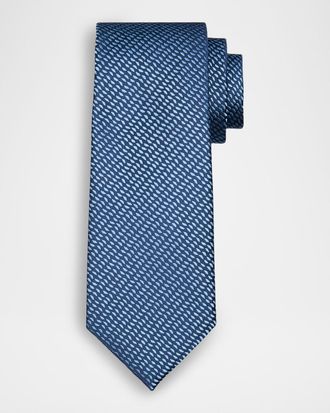 Charvet Mens Mini Triangles Silk Tie