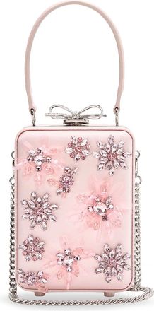 Self Portrait Satin Crossbody Bag With Crystal Details-Donna
