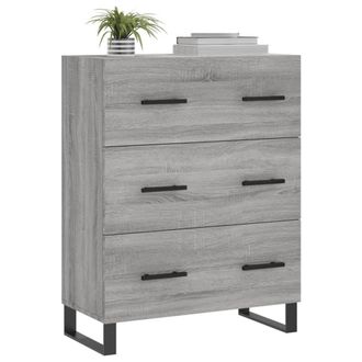Berkfield Home Sideboard Grey Sonoma 69.5x34x90 cm Engineered Wood