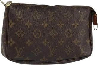 Louis Vuitton Pre-owned Clutches, female, Brown, Size: ONE SIZE Pre-owned Pochette Accessoires