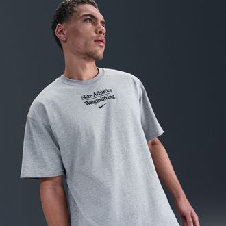 Nike Mens Weightlifting Max90 T-Shirt in Grey | APS507NAWL-DGH