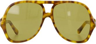 Chlo&eacute; Pilot Zonnebril - Dames - Zonnebrillen - Bruin - 58 MM - Nylon - Accessoires