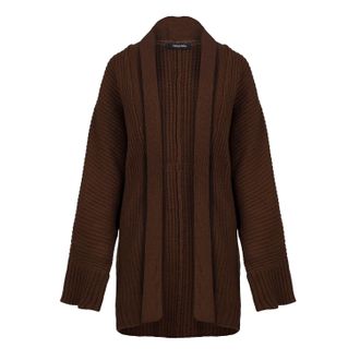 Móveis Conquista Heuplengte Open Front Batwing Gebreid Vest