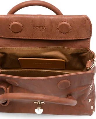 Zanellato Postina Baby Lambskin Leather Top Handle Bag - Brown