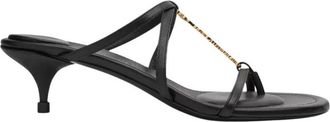 Jacquemus Schoenen, Dames, Zwart, 37 EU, Leer, Les Pralu Sandalen met Hak