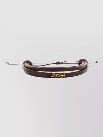 Saint Laurent ysl bracelet double strap knot detail