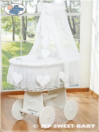 OEM Cesta Per Neonati Con Baldacchino - Amelie Bianco