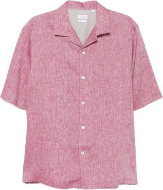 Brunello Cucinelli Camp-collar Short-sleeve Shirt