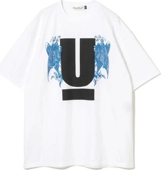 Undercover T-Shirts, male, White, 3XL, White Logo Print Tee Shirt