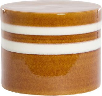 Light & Living Mesa Auxiliar Light & Living Mooca Cer&aacute;mica Cognac-blanco