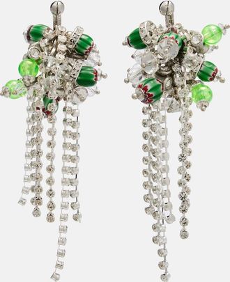 Dries Van Noten Crystal-embellished drop earrings