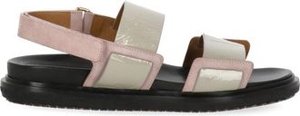 Marni Grey Rear Belt Smooth Leather Sandals