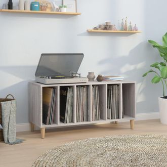 vidaXL Mueble Para Discos Madera Contrachapada Gris Sonoma 100x38x48cm Vidaxl