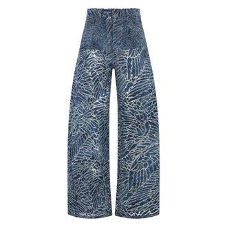 Giuseppe Di Morabito Loose-fit Jeans, female, Blue, Size: S Loose Cotton Blend Pants