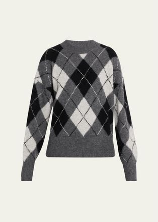 Nili Lotan Donnika Argyle Cashmere-Silk Sweater