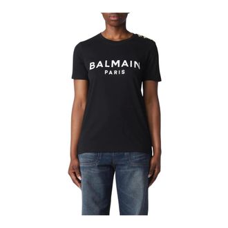 Balmain Mujer, Camisetas, Negro, Talla: M
