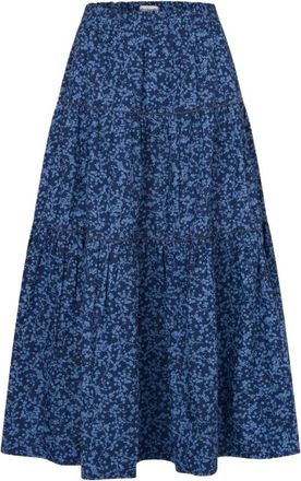 Lollys Laundry Dames, Rokken, Blauw, Maat: 2XL