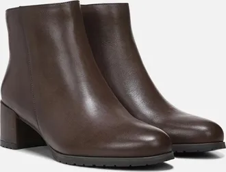 Naturalizer Bay Boots Womens US Chocolate Leather Waterproof Booties GAL628