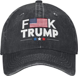 Generic Baseball Cap Fu-Ck Trump Anti Trump Comfortable Dad Hats Premium Sports Hat for Travel Boys Tennis