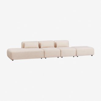 Sklum Sklum - Sof&aacute; Modular De 3 Piezas Con Div&aacute;n Izquierdo Y Puff Fogler