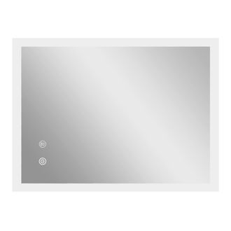 Kleankin Kleankin - Espejo De Ba&ntilde;o Con Luces Led 70x50 Cm Rspejo De Pared Antivaho Con Luces Retroiluminado 3 Colores Funci&oacute;n De Memoria Interruptor T&aacute;ctil