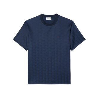 Lacoste T-shirt Girocollo - - Tops - Uomo - Blu - M