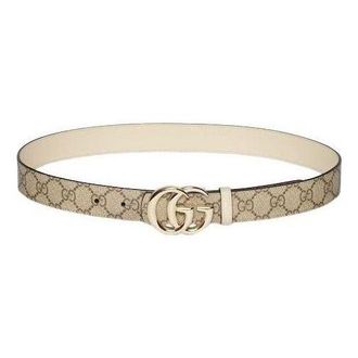 Gucci (WMNS) Gucci 26 Reversible GG Marmont Belt Beige 847131-FAFGJ-9788