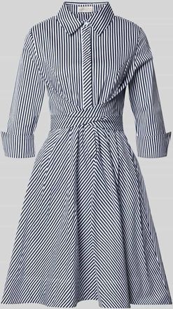 Apricot Hemdblusenkleid mit Taillenband in Marine, Gr&ouml;&szlig;e XXL