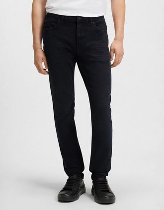 HUGO BOSS Mens HUGO 734 Mens Extra-Slim-Fit Jeans in Stretch Denim - Dark Blue 403 - Navy - Size: 32/34