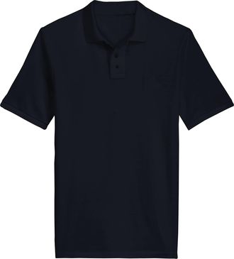 Generic Mens Slim Fit Cotton Pique Polo Shirts for Men Adult, Plain Casual Work Sports T- Shirt Top - Dark Heather - XX-Large