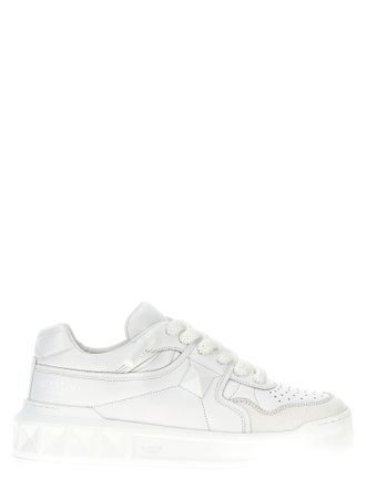 Valentino Garavani White Lamb Leather Low Top Mens Sneakers