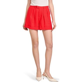 Wayf x Styled by COCO! Vera Linen Blend Shorts in Red at Nordstrom Rack, Size Large