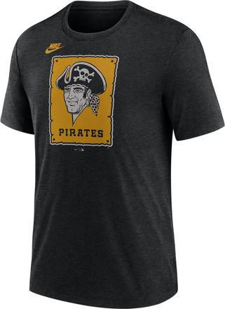 Nike Pittsburgh Pirates Cooperstown Logo Nike Mens MLB T-Shirt in Black | NJFD00HPBB-70U