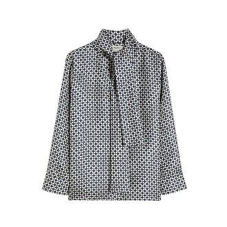 Max Mara Blouses, female, Multicolor, Size: M Vittoria Geometric-Print Shirt