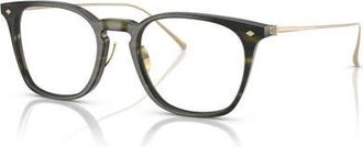 Giorgio Armani 51mm Rectangle optical glasses in Green at Nordstrom