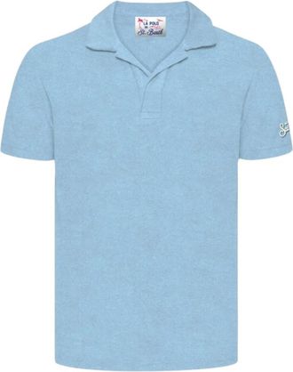 MC2 Saint Barth Heren Katoenen Terry Halve Mouw Polo - Heren - Polos - Blauw - S - Katoen - Tops