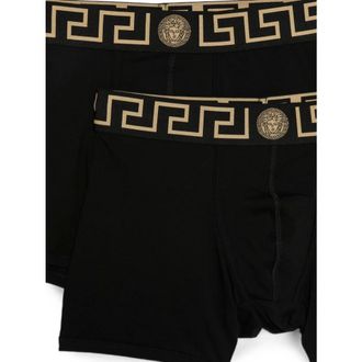 Versace Ondergoed, Heren, Zwart, S, Katoen, Greca Border Briefs