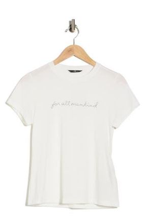Seven 7 Embroidered Logo T-Shirt in White at Nordstrom Rack, Size X-Small