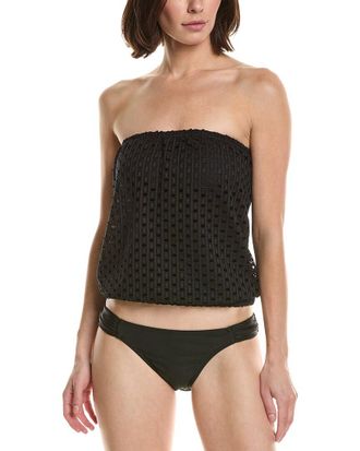 Carmen Marc Valvo Crochet Tankini Top