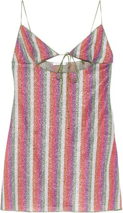 Os&eacute;ree Striped Cut-out Dress